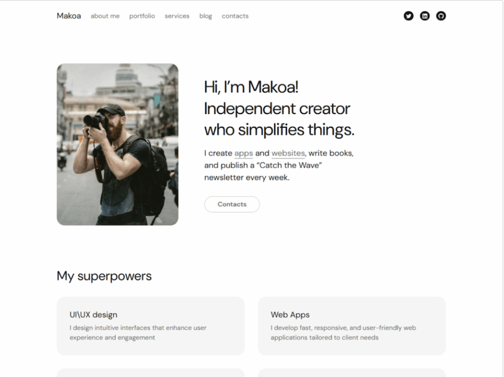 Makoa WordPress Theme for starter website