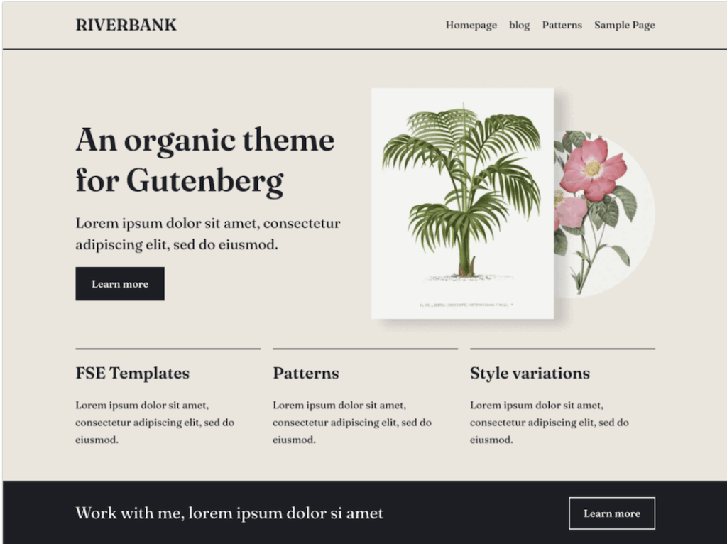 Riverbank WordPress Theme for starter website